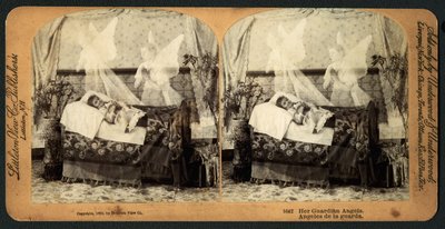 彼女の守護天使、1893（立体写真） 作： American School