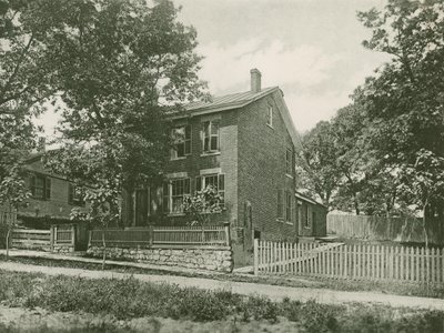1861年のユリシーズSグラントの家（グラビア） 作： American School
