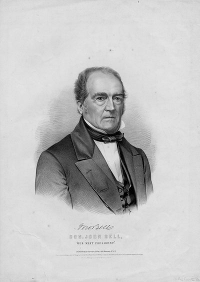 ほん。ジョンベル、次期大統領、パブ。 James E. McClees、フィラ、1860年の写真の後のCurrier＆Ivesによる 作： American School