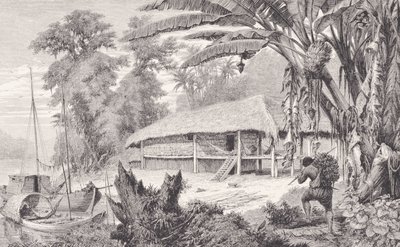「アマゾン川とマデイラ川」からの裕福なインドのゴム収集家の家、フランツケラー作、1874年 作： American School