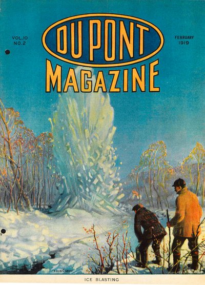 アイスブラスト、1919年2月、デュポンマガジンの表紙 作： American School
