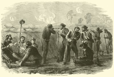 1864年8月、ピーターズバーグの前の塹壕 作： American School
