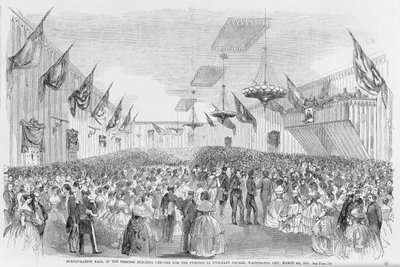 就任式ボール、1857年3月21日、フランクレズリーのイラスト入り新聞に掲載 作： American School