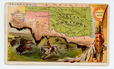 インディアン準州[オクラホマ]、1889年 作： American School