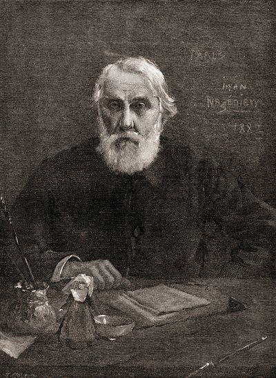 イワン・セルゲイエヴィチ・トゥルゲーネフ 「The Century Illustrated Monthly Magazine」（1884年発行）より（木版画 作： American School