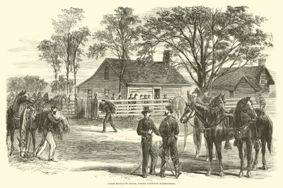 ジョンストンが降伏したジェームズベネットハウス、1865年4月 作： American School