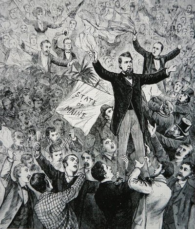 ジェームズ G. ブレイン (1830-93) (彫刻) 作： American School