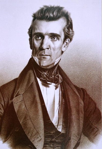 ジェームズ・ノックス・ポーク（1795-1849）（リトグラフ） 作： American School