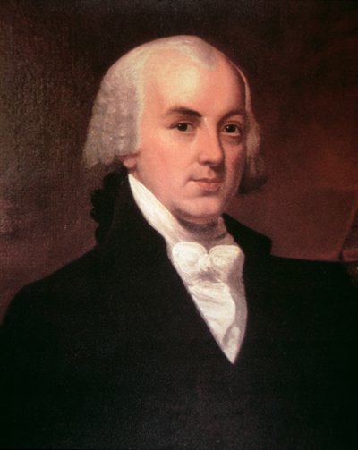 ジェームズ・マディソン（1751-1836）（カラーリトグラフ 作： American School