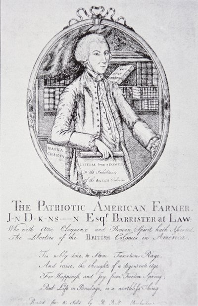 ジョン・ディッキンソン「The Patriotic American Farmer」(リトグラフ) 作： American School