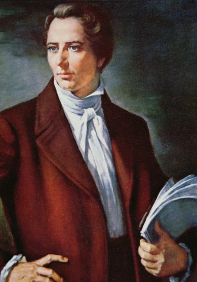 ジョセフ・スミス（1805-44）アメリカのモルモン教の創始者である預言者（カラーリトグラフ 作： American School