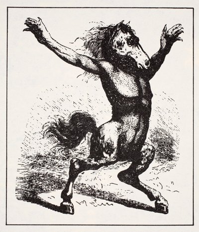 ケルピーウォーターデーモン、ワールドガイドからノーム、妖精、エルフ、その他の小さな人々までThomas Keightley（1789-1872）1880年発行（BW彫刻） 作： American School