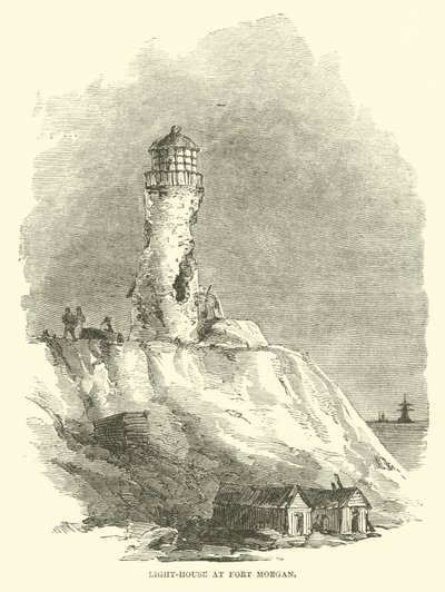 1864年8月、フォートモーガンの灯台 作： American School