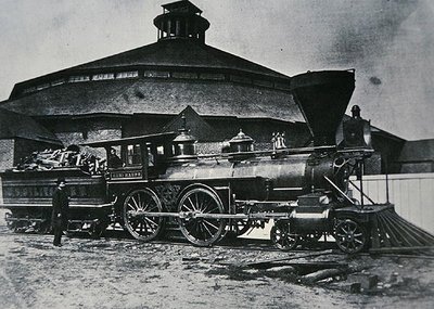 アレクサンドリア ラウンドハウスにある米軍鉄道 (北軍) の機関車「ジェネラル ハウプト」 作： American School