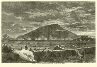 連邦政府のルックアウトマウンテン、チャタヌーガクリークでの作業、1863年11月 作： American School