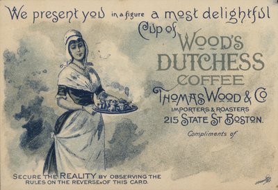 Woods Duchess Coffee、ボストンの広告、メイドのコーヒー 作： American School