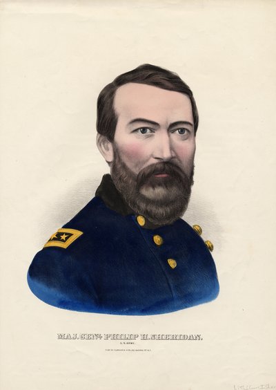 少佐フィリップH.シェリダン、米軍、パブ。 Currier＆Ives、c.1862-65 作： American School