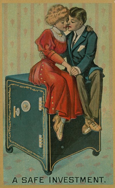 安全で安全な投資を受け入れる男性と女性 作： American School