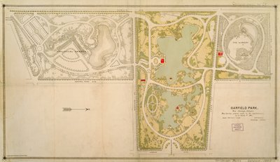 ガーフィールド・パーク（イリノイ州シカゴ）の地図 作： American School