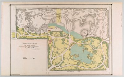 イリノイ州シカゴ、ハンボルト・パークの公園整備図 作： American School