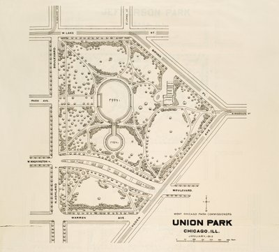 ユニオン・パーク（イリノイ州シカゴ）の地図 作： American School