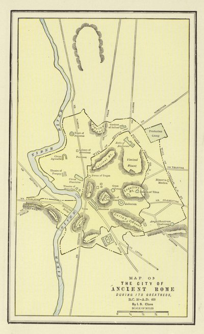 その偉大さの間の古代ローマの都市の地図、紀元前30-AD 400 作： American School