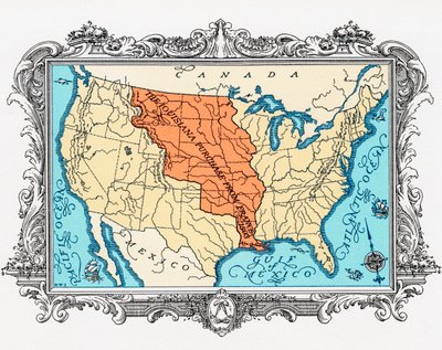 ルイジアナ購入地図 作： American School