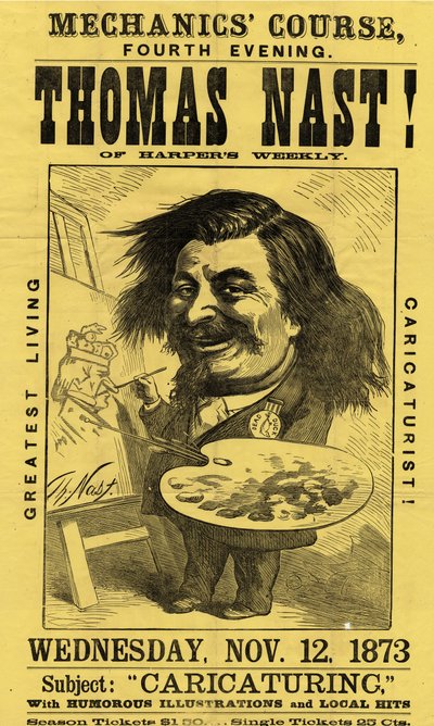 力学コース、第4夜。 Thomas Nast！、Currier＆Ives発行、1873年 作： American School
