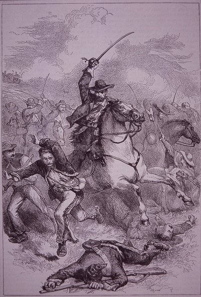 米墨戦争（1846-48）、ブエナビスタの戦い 作： American School