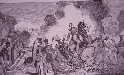 米墨戦争（1846-48）、パロアルトの戦いとリングゴルド少佐の死 作： American School