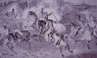 米墨戦争（1846-48）、ブエナビスタの戦い 作： American School