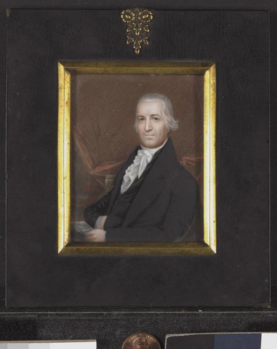 サミュエル・オズグッドのミニチュア肖像画、1789年頃（象牙にc付き） 作： American School