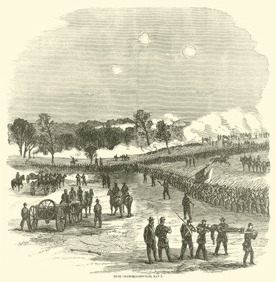 1863年5月1日、チャンセラーズビルの近く 作： American School