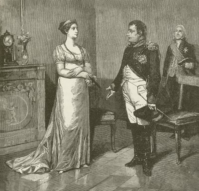 ジョセフィーヌに彼女の離婚を発表したネポレオン 作： American School