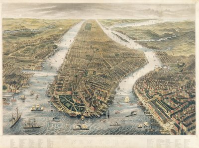 ニューヨークとその周辺、1867 作： American School
