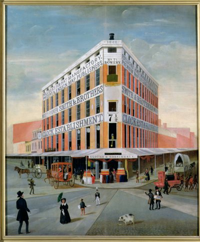 No.7 12バワリー、ニューヨーク、c.1837-39 作： American School