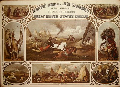 「北アメリカの野蛮人」、1850年頃（カラーリソ） 作： American School