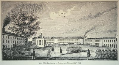 オハイオ州コロンバス、オハイオ刑務所、1847年頃（彫刻） 作： American School