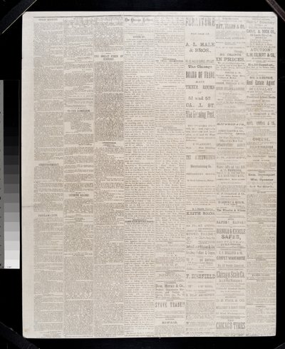 1871年10月11日、シカゴトリビューンのページ（新聞） 作： American School