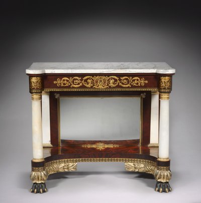 ピアテーブル、ジョセフミークスアンドサンズ、c.1829-1835 作： American School