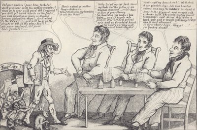 1812年戦争前夜の政治漫画、1812年頃（リトグラフ 作： American School