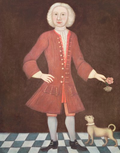 ジョナサン・ベンサムの肖像、1725年頃 作： American School