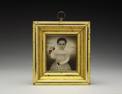少女の肖像、1846年頃（象牙、木、ガラスに水彩） 作： American School