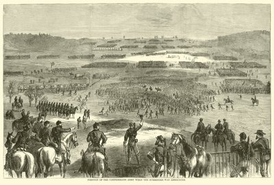 降伏が発表されたときの南軍の位置、1865年4月 作： American School