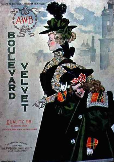 A.W.B Boulevard Velvet」の宣伝ポスター（カラーリトグラフ） 作： American School