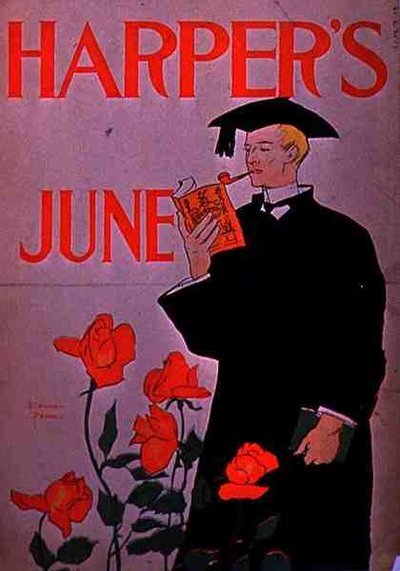 Harpers」6月号の広告ポスター（カラーリトグラフ） 作： American School