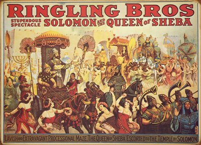 1900年頃、サーカス「Ringling Bros.」の広告ポスター（カラーリトグラフ 作： American School