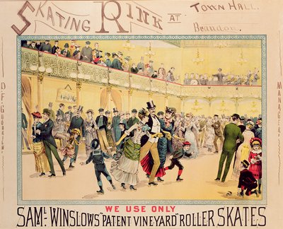 ユタ州ブランドン市庁舎でスケートリンクを宣伝するポスター 作： American School