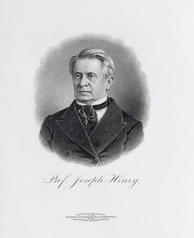 ジョセフヘンリー教授（1797年〜1878年）の前線からワシントン州ジョセフヘンリー記念館、1880年 作： American School