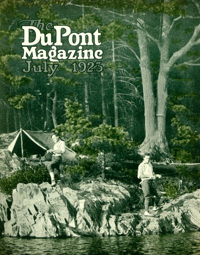 ピラリンは釣りをする、デュポン誌の表紙、1923年7月 作： American School
